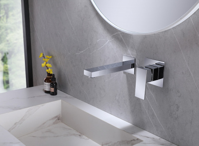 Смеситель ABBER Daheim AF8212 для раковины скрытого монтажа, хром фото в интернет-магазине Русалия