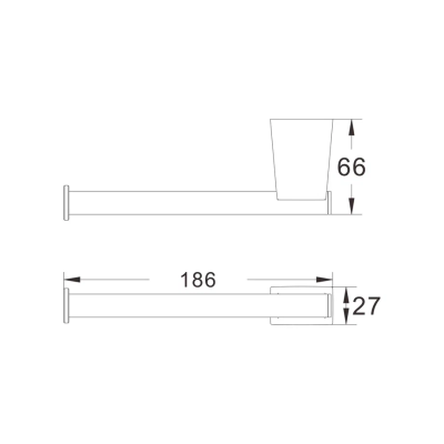 Держатель для туалетной бумаги Shevanik SG5715H, черный фото в интернет-магазине Русалия