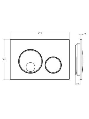 Кнопка смыва CEZARES RELAX-BTN-NOP Черный матовый фото в интернет-магазине Русалия