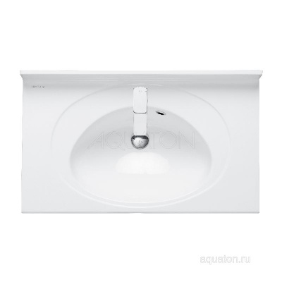 Раковина AQUATON Отель 3/80 белая с навесами 1A70063NOT010 фото в интернет-магазине Русалия