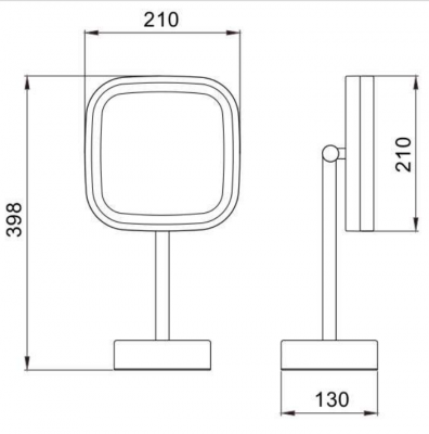 Зеркало настольное с увеличением 5х JAVA (S-M331H) фото в интернет-магазине Русалия