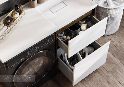 Тумба под раковину AQUATON Лондри 60 Дуб Рустикальный без фасада 1A266901LHDR0 фото в интернет-магазине Русалия