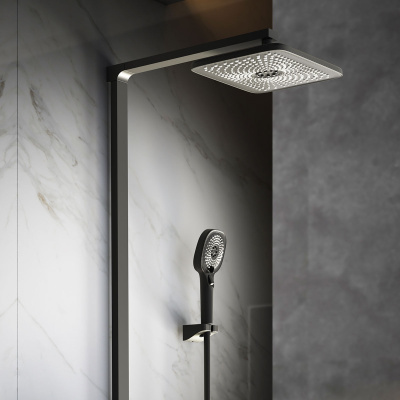 Душевая стойка Inspire VSFS-3I13TMB термостатическая с изливом, черный Vincea фото в интернет-магазине Русалия