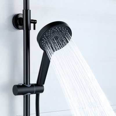 BOND B01-8188 Душевая система черная с тропическим душем и смесителем без излива фото в интернет-магазине Русалия