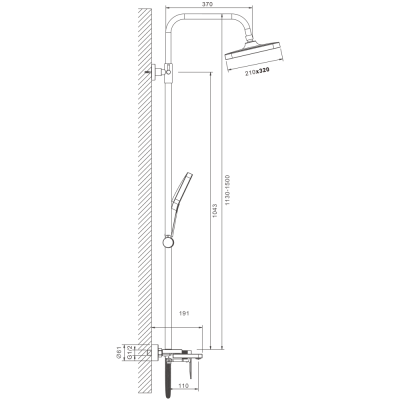 Душевая система  BELZ (B24678-3) фото в интернет-магазине Русалия