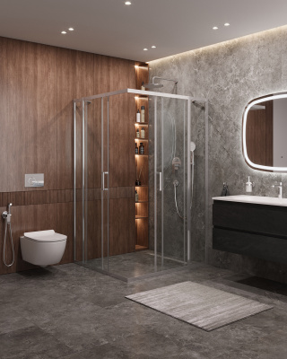 Душевой уголок CEZARES MOLVENO-AH-22-110/100-C-Cr-IV фото в интернет-магазине Русалия