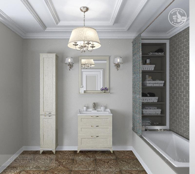 Тумба под раковину AQUATON Леон 65 Н дуб бежевый 1A194601LBPR0 фото в интернет-магазине Русалия