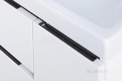 Тумба под раковину AQUATON Рене 80 белый, грецкий орех 1A258601NRC80 фото в интернет-магазине Русалия