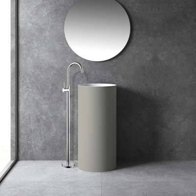 Смеситель ABBER Wasser Kreis AF8141 напольный для раковины, хром фото в интернет-магазине Русалия