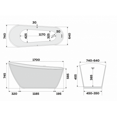Ванна отдельностоящая акриловая Delice Riviera 170х74 зеленая матовая DLR440103G фото в интернет-магазине Русалия