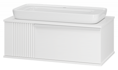 Тумба Savoy 90 подвесная (белая) с раковиной Ekokerama Doppio 80 Brevita фото в интернет-магазине Русалия