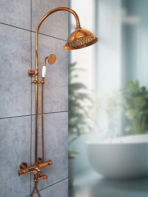 Душевая система с термостатом AltroBagno Beatrice 030403 R Or AltroBagnoBeatrice030403ROr фото в интернет-магазине Русалия