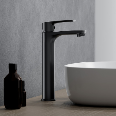 480250300 Eclipse 2.0, смеситель для умывальника высокий, черный Damixa фото в интернет-магазине Русалия