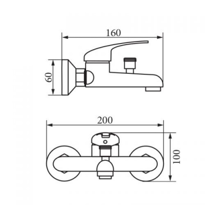 Смеситель для ванны Triumph Chromo VR.TRM-2701.CR Veragio фото в интернет-магазине Русалия