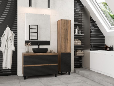 Зеркало Dakota 80 (черное) DAK-02080 Brevita фото в интернет-магазине Русалия