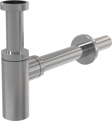 Сифон для умывальника DN32 DESIGN цельнометаллический, круглый A400 AlcaPlast фото в интернет-магазине Русалия