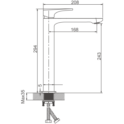 Смеситель для раковины BELZ цвет: черный (B11709-7) фото в интернет-магазине Русалия