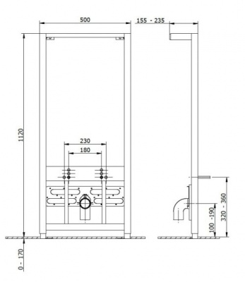 Инсталляция для биде Link P-IN-BI-LINK Cersanit фото в интернет-магазине Русалия