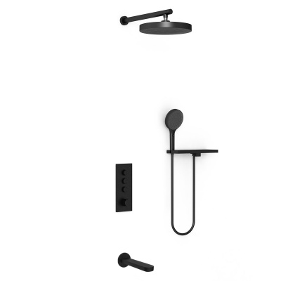 Душевой комплект Inspire VSFW-433TI5RMB встраиваемый, черный Vincea фото в интернет-магазине Русалия