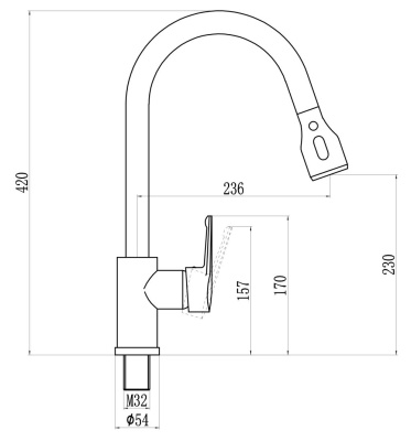 Смеситель для кухонной мойки Savol (S-002801H) фото в интернет-магазине Русалия