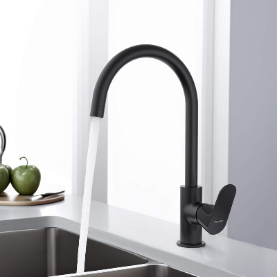 Смеситель для кухни AQUATEK, матовый черный AQ1282MB ОБЕРОН фото в интернет-магазине Русалия