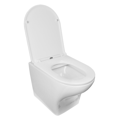 Унитаз подвесной безободковый Porta AZ-0064 с сиденьем микролифт Azario фото в интернет-магазине Русалия