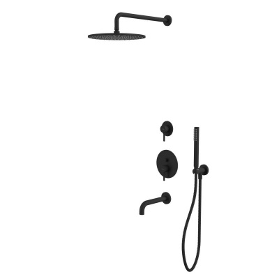 Система для ванны скрытого монтажа WHITECROSS Y YSET07BL (черный мат) фото в интернет-магазине Русалия