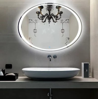 Зеркало овальное 01-00266-01 (80х60 см) Crystalint фото в интернет-магазине Русалия