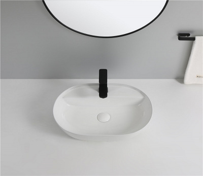 Раковина накладная овальная D1346 CeramaLux фото в интернет-магазине Русалия