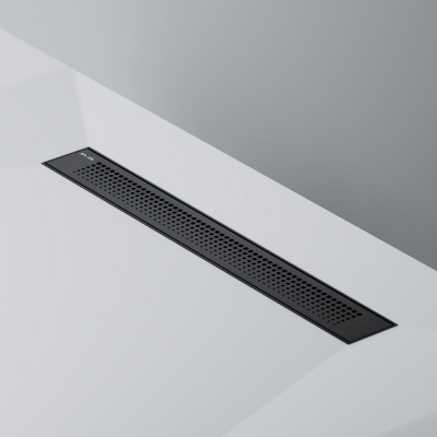 W02SC-P11-060-01BM PrimeFlow Трап для душа линейный универс затвор Cut Gradient 60см цвет черн мат Am.Pm фото в интернет-магазине Русалия