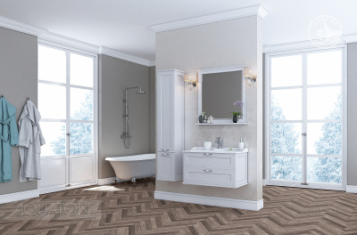 Зеркало AQUATON Леон 80 дуб белый 1A186402LBPS0 фото в интернет-магазине Русалия