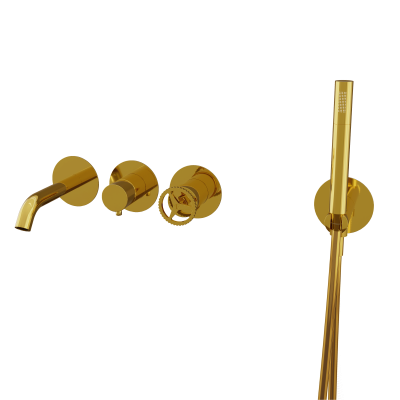 Смеситель для ванны Remer Chrono CH53D2PDO, золото глянцевое фото в интернет-магазине Русалия