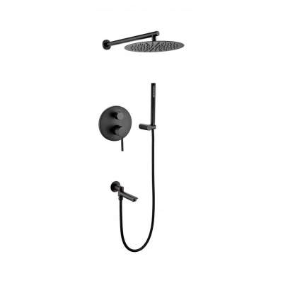 Душевая система встраиваемая Grocenberg GB5099BL-1, черный фото в интернет-магазине Русалия