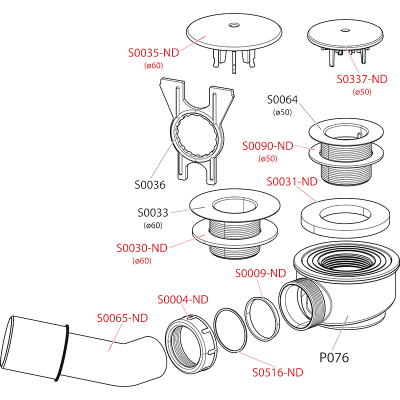 Сифон для душевого поддона A471 CR-60 AlcaPlast фото в интернет-магазине Русалия