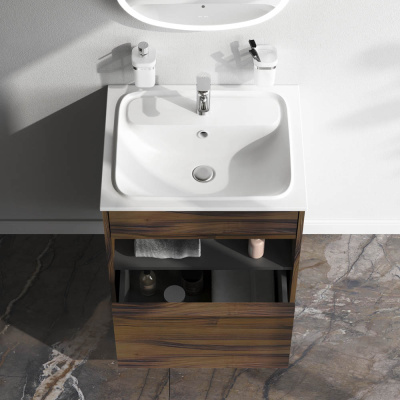 M8FFUX0601OF Func, База с нишей, 1 ящик (pull-out), 60 см, цвет дерево текстурир-ое Am.Pm фото в интернет-магазине Русалия