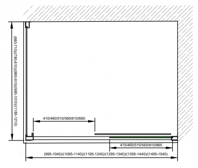 Душевой уголок 90х120 RV-046B черный профиль Veconi фото в интернет-магазине Русалия