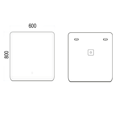 Зеркало-шкаф AZARIO Adriana 1Л 600х800 c подсветкой и диммером (CS00066642) фото в интернет-магазине Русалия