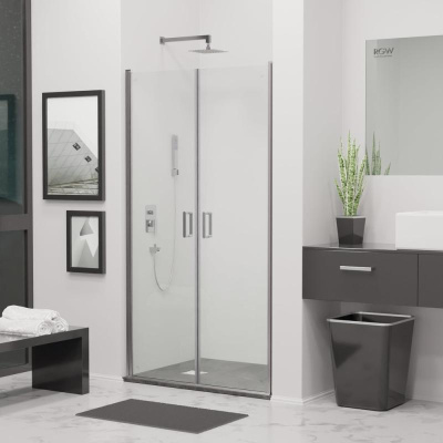 Душевая дверь RGW LE-06 1000, стекло прозрачное, профиль хром фото в интернет-магазине Русалия