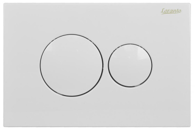 Кнопка смыва Loranto механическая, двойная, белый глянец 7310 фото в интернет-магазине Русалия