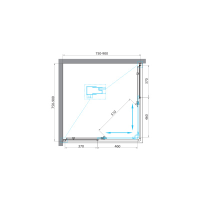 Душевой уголок BelBagno UNIQUE-A-2-75/90-C-Cr фото в интернет-магазине Русалия