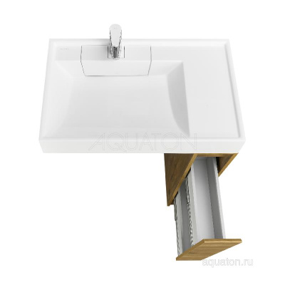 Тумба под раковину AQUATON Лондри 20 Дуб Рустикальный без фасада 1A267101LHDR0 фото в интернет-магазине Русалия