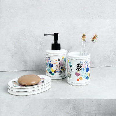 Стакан для ванной комнаты FIXSEN ART FX-620-3, разноцветный фото в интернет-магазине Русалия