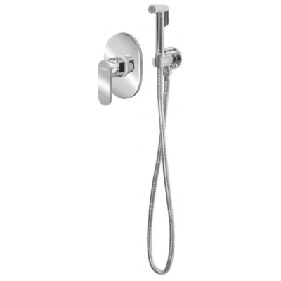 Гигиенический душ со смесителем встраиваемый Grocenberg GB1002CR, хром фото в интернет-магазине Русалия