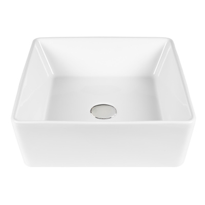 BOND S54-390 Раковина накладная квадратная 40*40*14см белая фото в интернет-магазине Русалия