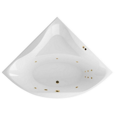 Гидромассажная ванна EXCELLENT Glamour 150x150 "LINE" (золото) WAEX.GLA15.LINE.GL фото в интернет-магазине Русалия