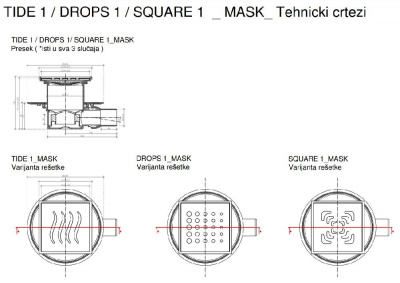 Точечный трап Pestan Confluo Standard 15х15 Tide Mask Gold (13000140) фото в интернет-магазине Русалия