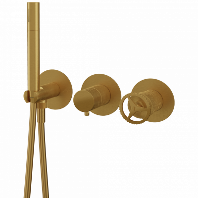 Смеситель для душа Remer Chrono CH97D2PBG, золото брашированное фото в интернет-магазине Русалия