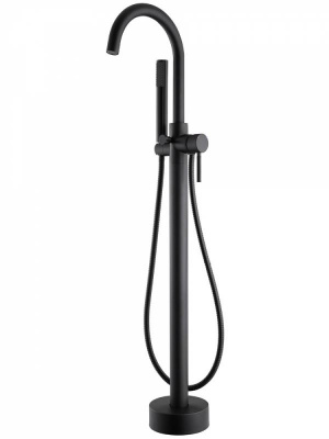 Смеситель ABBER Wasser Kreis AF8116B напольный, черный матовый фото в интернет-магазине Русалия