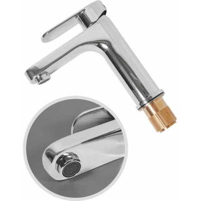 Смеситель для раковины Hansberge H1044C, хром фото в интернет-магазине Русалия