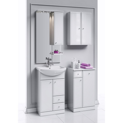 Навесной шкаф 50 см белый Ba.04.03  Barcelona Aqwella фото в интернет-магазине Русалия